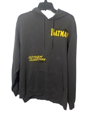 DC Comics Batman Black Hoodie with Yellow Logo